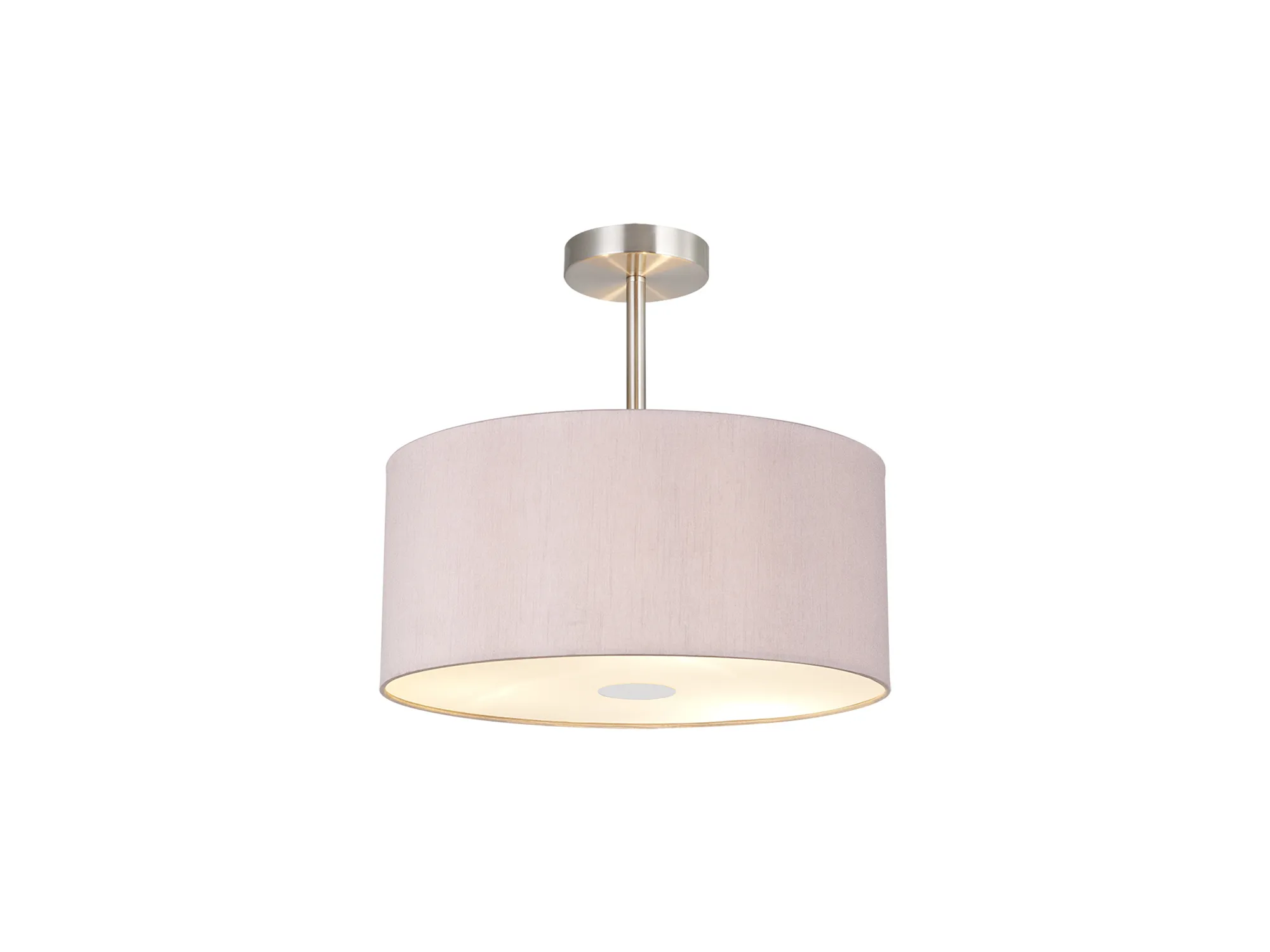 Baymont 40cm Semi Flush 1 Light Polished Chrome, Taupe/Halo Gold, Frosted Diffuser DK0097  Deco Baymont CH TA